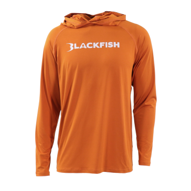 BLACKFISH CoolTech UPF Guide Hoodie, Profile Logo, Small, Red/Red